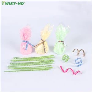 Kraft Papier Twist Krawaty na cukierki prezent